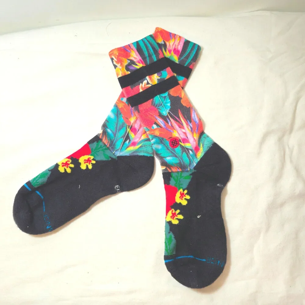 Stance Pau St Tropical Floral Crew Socks Men’s L